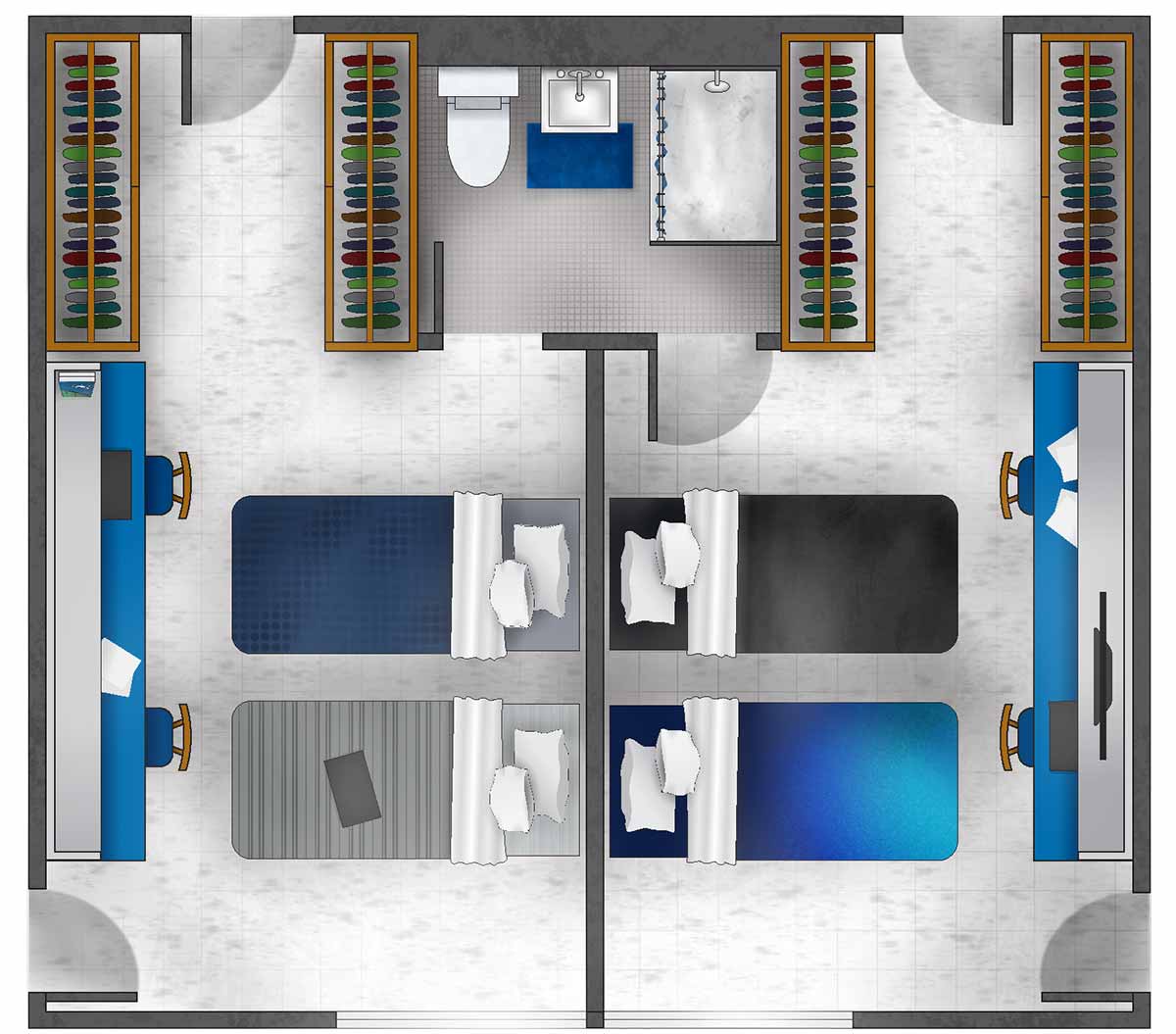 Graphic rendering of Miller Hall suite.